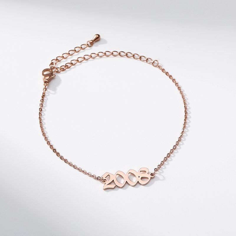 Delicate Year Chain Bracelet