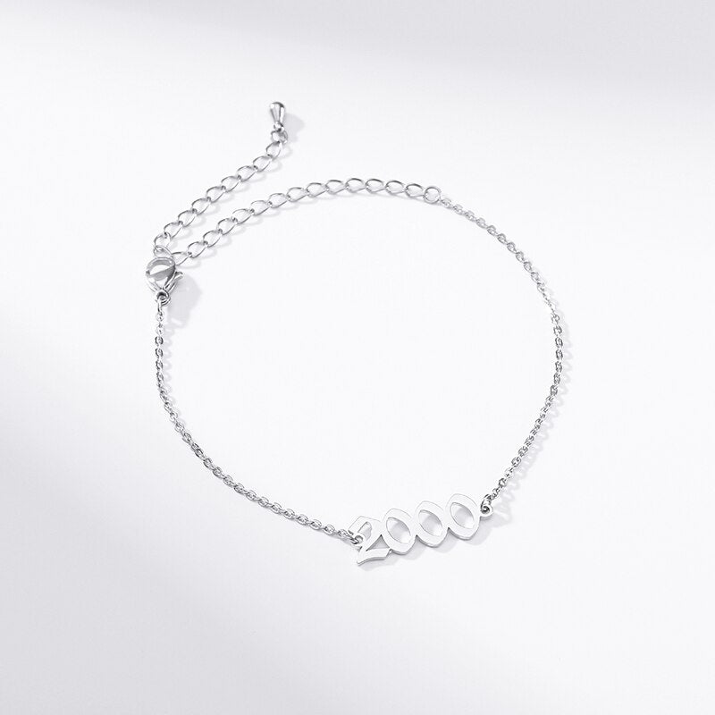 Delicate Year Chain Bracelet