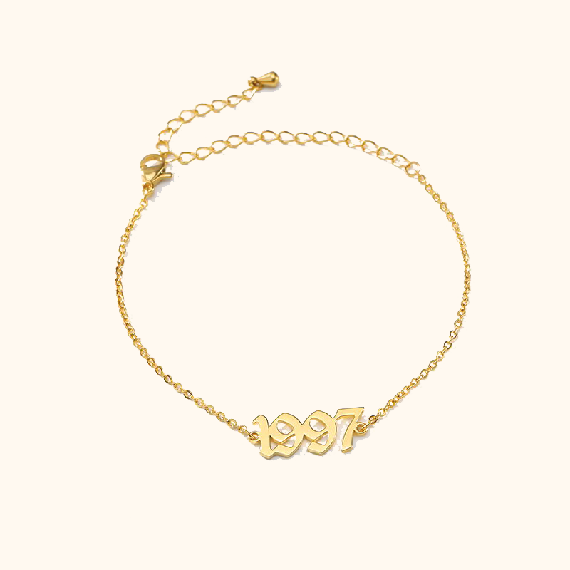 Delicate Year Chain Bracelet