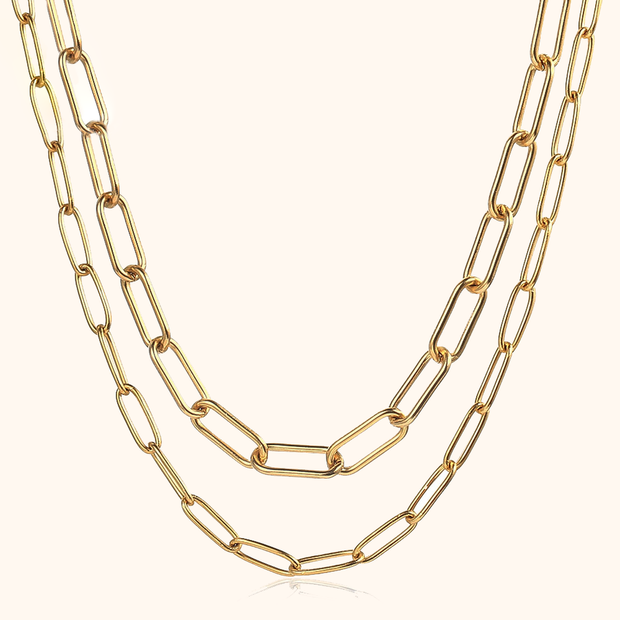 Gold Paperclip Chain Necklace