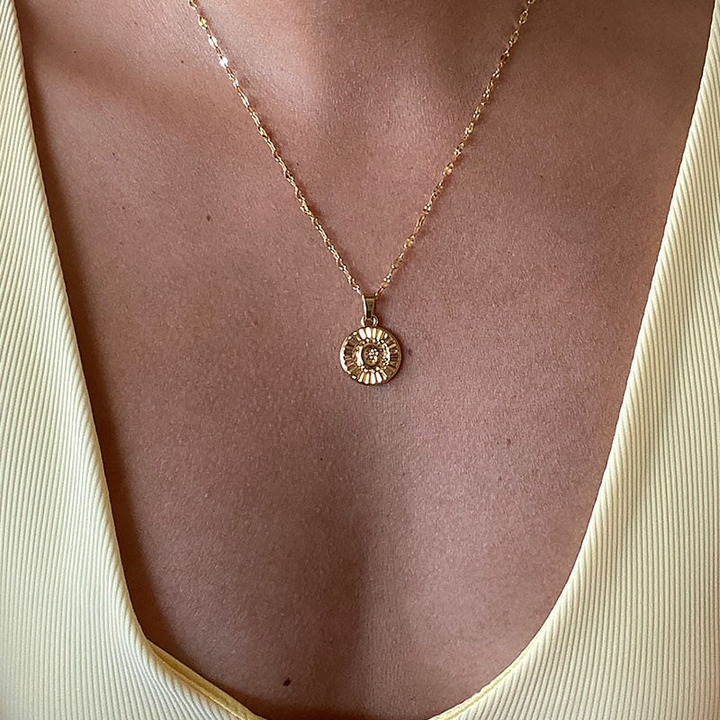 Round Initial Necklace